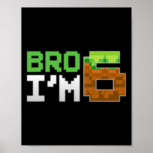Poster Garoto de 6 anos de idade Irmão Eu sou um jogador