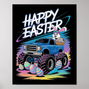 Poster Garoto de Ovos de Páscoa de Caminhão Monstro de Ra