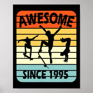 Poster Garoto de Skate de 25 Anos de Idade Incrível Desde