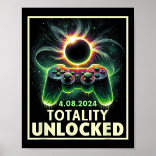 Poster Garoto do controlador de videogame Solar Eclipse 2