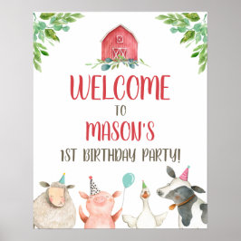 Poster Garoto Festa de aniversário Barn Barn
