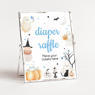 Poster Garoto Halloween Pequena Fralda de Boo Raffle