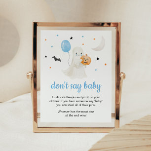 Poster Garoto Halloween Pequeno Boo Não Diga Amor