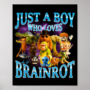 Poster Garoto Italiano Amante do Brainrot Meme Internet