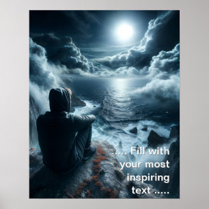 Poster Garoto olhando para as ondas