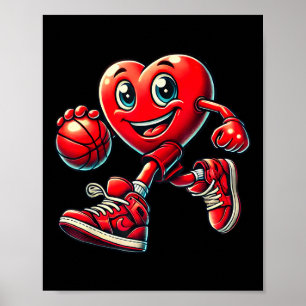 Poster Garotos de basquete de dia de os namorados Meninas