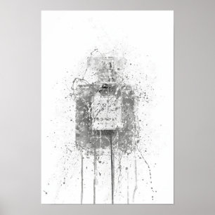 Poster Garrafa de Fragrância Presente de Natal na Parede