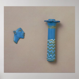 Pôster Garrafa de kohl da coluna da palma e fragmento do