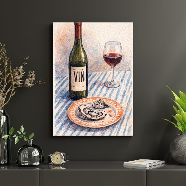 Poster Garrafa de Vinho e Arte de Parede de Vidro Impress (Criador carregado)