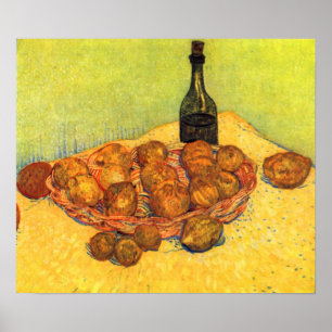 Poster Garrafa, limões e laranjas por Van Gogh