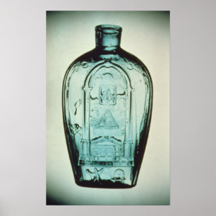 Poster garrafa maçónica Molde-fundida