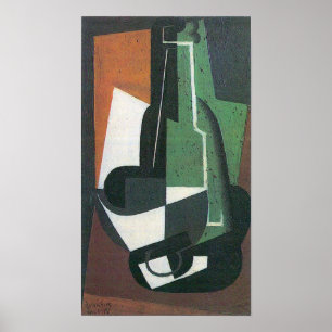 Poster Garrafa por Juan Gris, Cubism do Carafe do vinho
