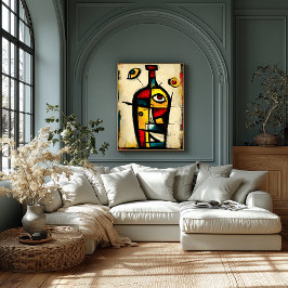 Poster Garrafa Sagrada Expressionismo Abstrato Contemporâ