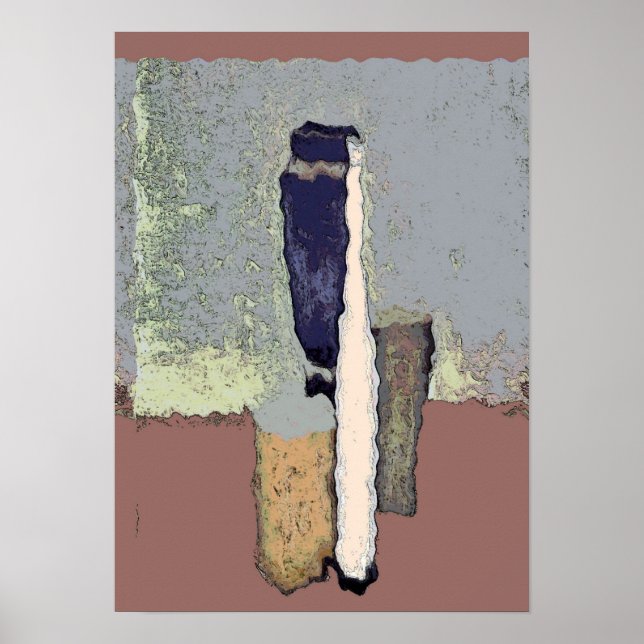 Pôster Garrafas de abstrato Ainda Vidas (Frente)