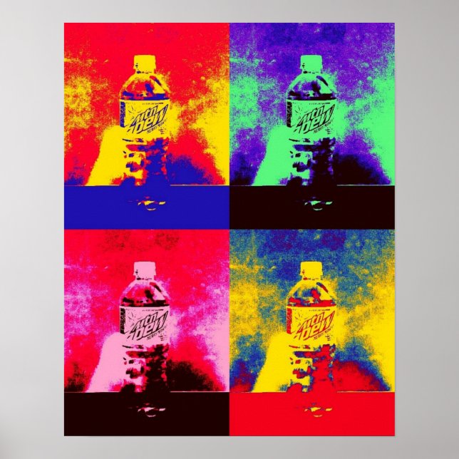 Poster garrafas de pop art (Frente)