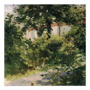 Pôster Gartenweg em Rueil Edouard Manet