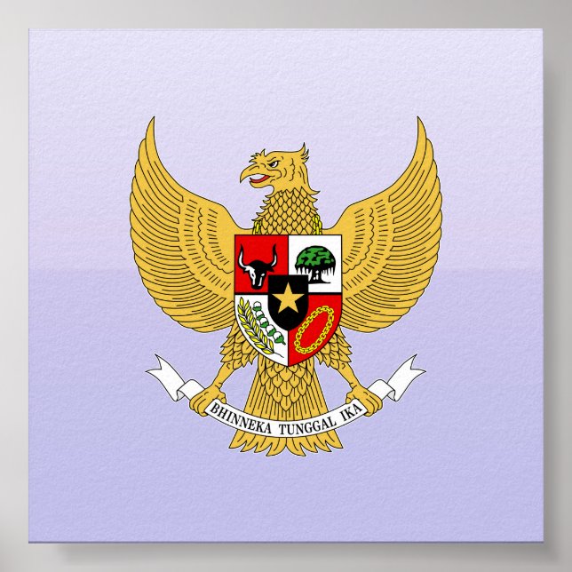 Pôster Garuda Pancasila, t Arms Indonesia, Indonésia (Frente)