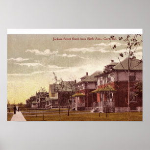 Poster Gary, Indiana Jackson Street 1915