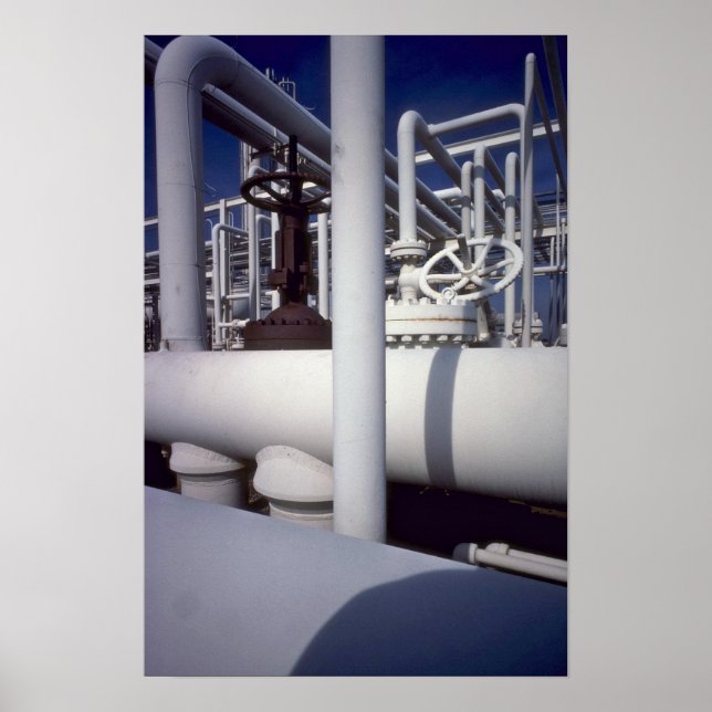 Pôster Gasoduto de refinaria de petróleo (Frente)