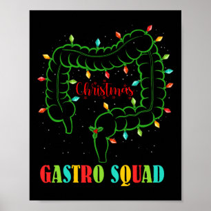 Poster Gastro Enfermeira Diversão de Natal Luzes de Natal