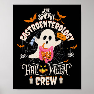 Poster Gastroenterologia Tripulação de Halloween Endo Tec