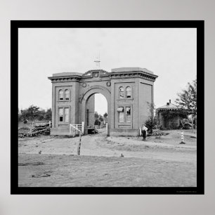 Poster Gatehouse do cemitério em Gettysburg 1863