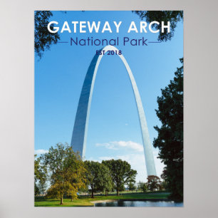 Poster Gateway Arch National Park Missouri