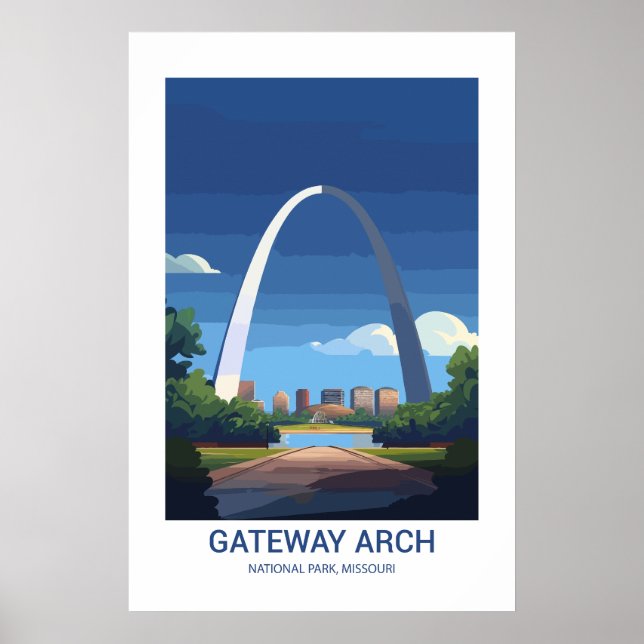 Poster Gateway Arch National Park Missouri EUA (Frente)