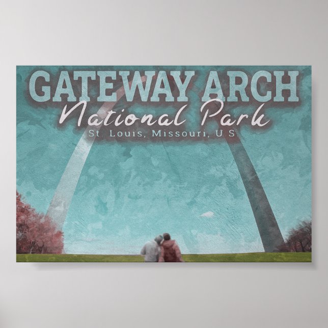 POSTER GATEWAY ARCH - RUA LOUIS MISSOURI (Frente)