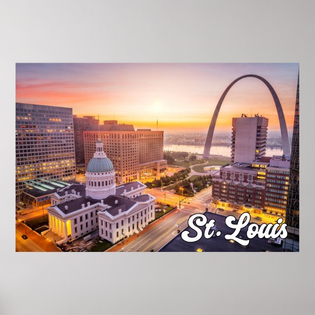 Poster Gateway Arch, Rua Louis, Missouri, EUA (Frente)