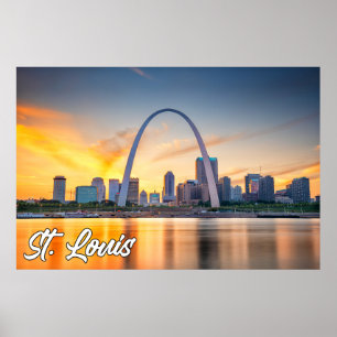 Poster Gateway Arch, Rua Louis, Missouri, EUA