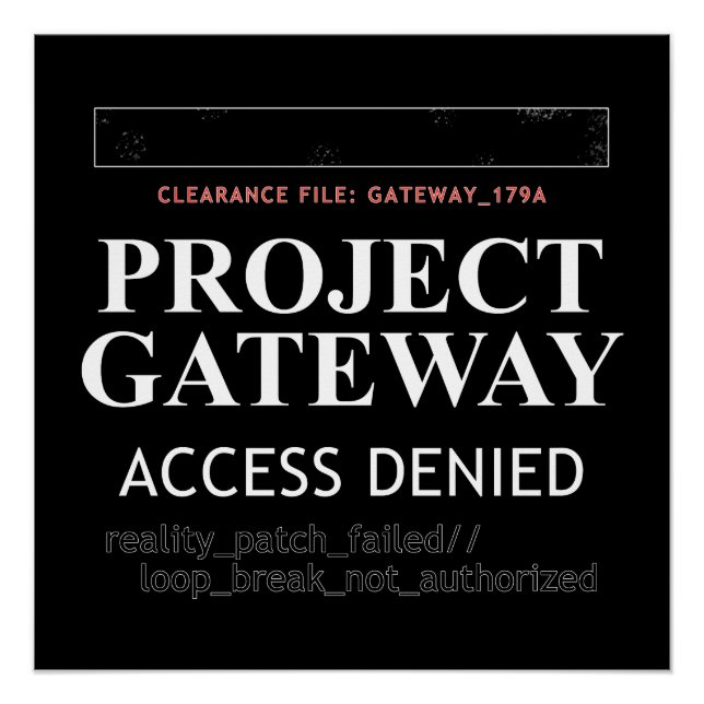 Pôster Gateway do Projeto - ACESSO NEGADO - Falha de Real (Frente)