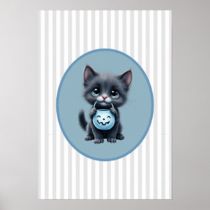 Poster Gatinho com Caldeirão