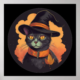 Poster Gatinho de Halloween