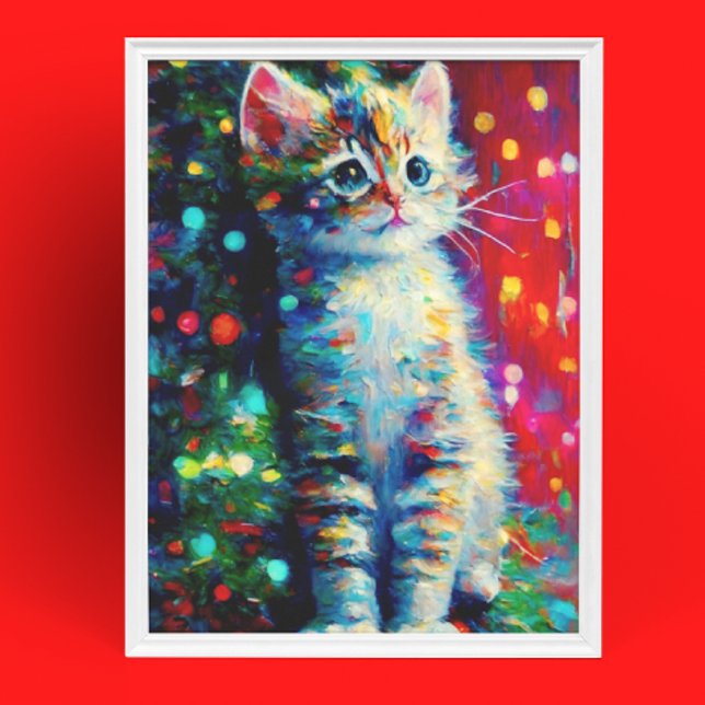 Poster Gatinho de Natal Fofo  (Criador carregado)