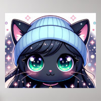 Gatinho De Olhos Estrelados: Gato De Anime Encanta