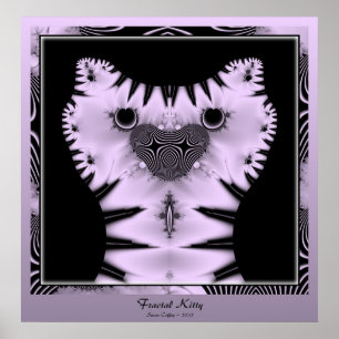 Pôster Gatinho Fractal