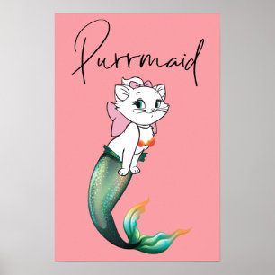 Poster Gatinho Gato-Purê - Design de Gato-Sereia Divertid