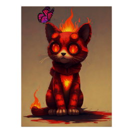 Pôster Gatinho Inferno