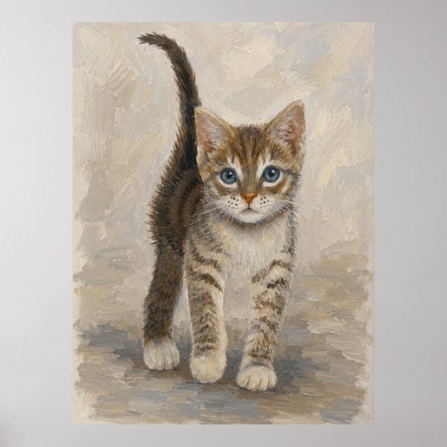 Poster Gatinho Listrado (Frente)