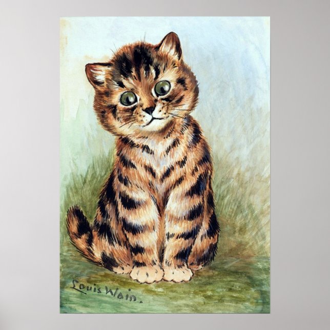 Poster Gatinho Listrado, Louis Wain (Frente)