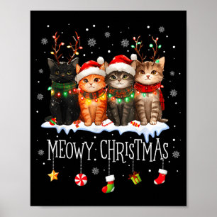 Poster Gatinho Meowy Catmas Natal Gato Fofo Gatos Papai N