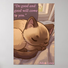 Poster Gatinho Positivo e Pacífico