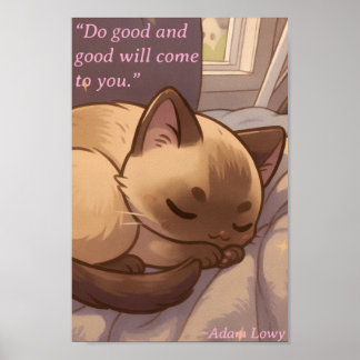 Poster Gatinho Positivo e Pacífico