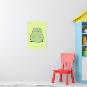 Poster Gatinho Verde Gordinho de Matcha