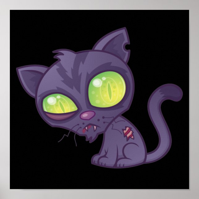Poster Gatinho Zombie (Frente)
