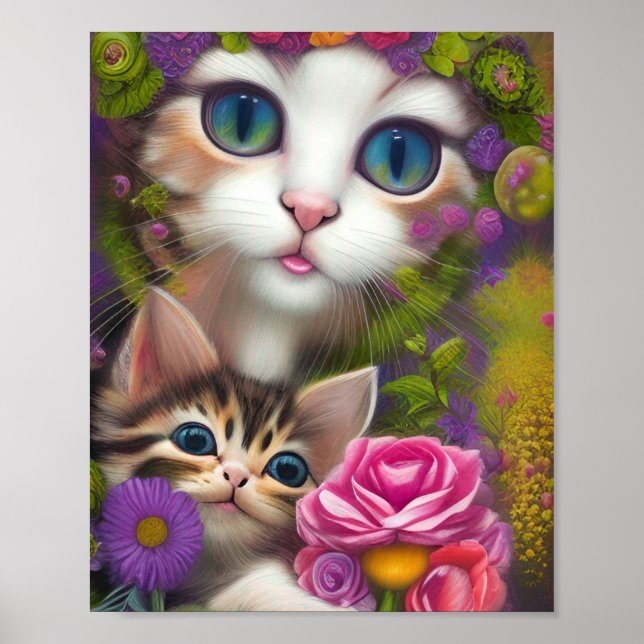 Poster Gatinhos Adoráveis 8 (Frente)