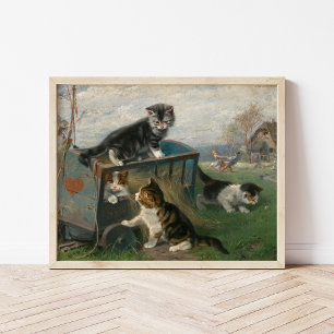 Poster Gatinhos Brincando Julius Adam, o Younger