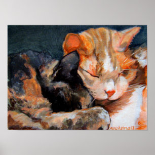 Pôster Gatinhos de afago chita e Tan