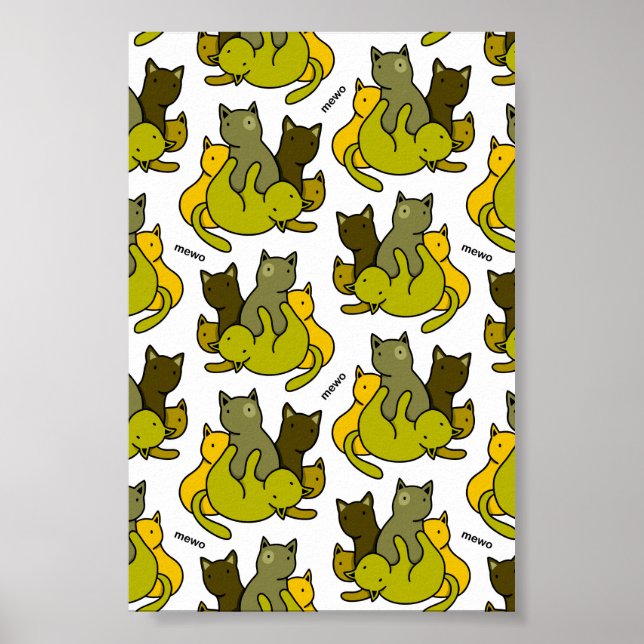 Poster Gatinhos de oliveira (Frente)